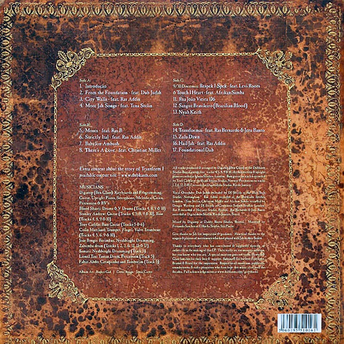 Dubkasm, Tena Stelin, Christine Miller, Dub Judah, Etc. - Transform I (2009 FIRST PRESS) (orig. press) (2xLP) Vinyl Record
