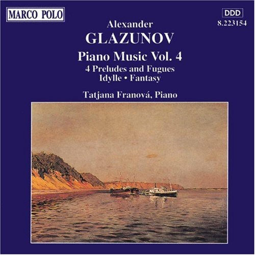 the album cover for A. GLAZUNOV - 4 Preludes & Fugues / Idylle