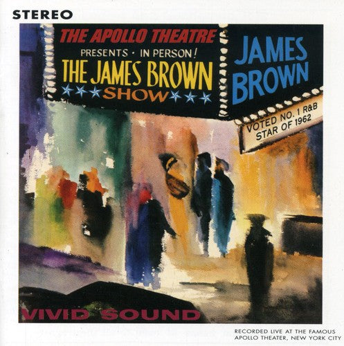 the album cover for James Brown - Live at the Apollo 1962