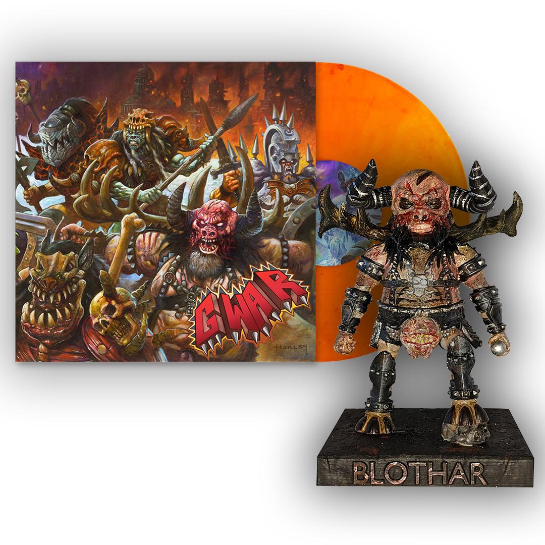 GWAR 'The New Dark Ages' Limited Edition LP + Blothar Bobblehead