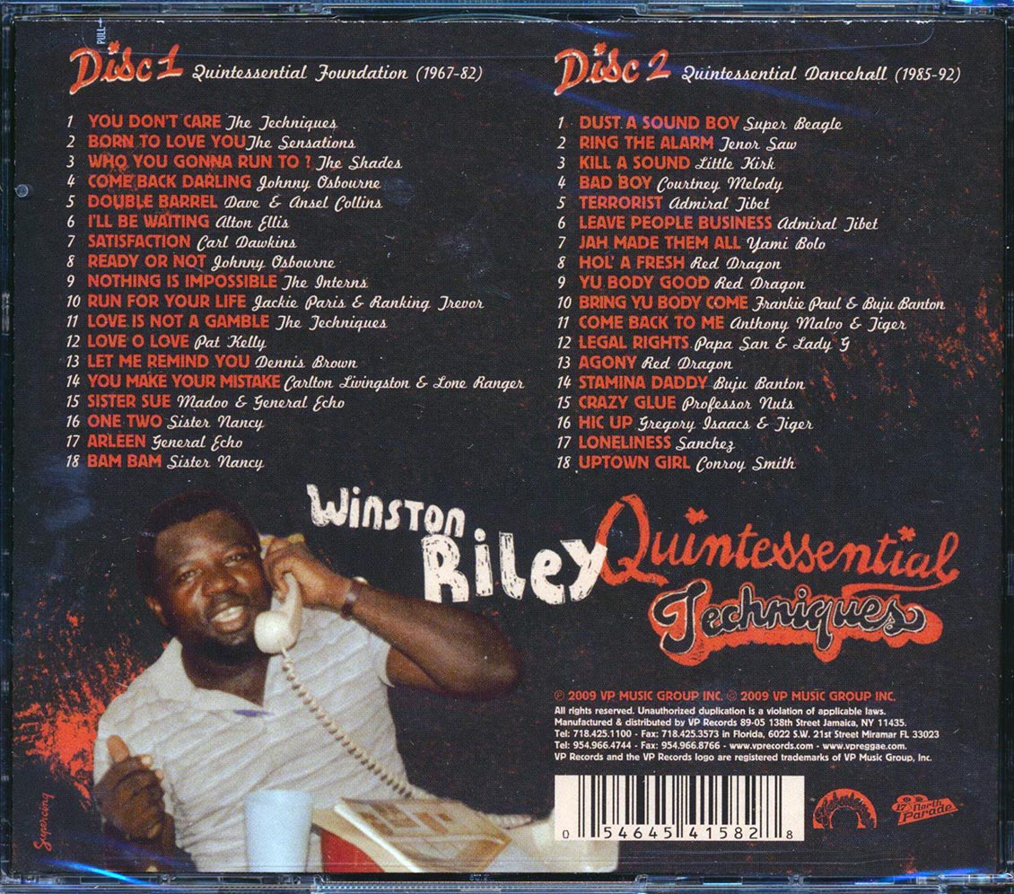 Winston Riley - Quintessential Techniques (36 tracks) (2xCD) Music CD