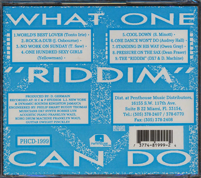 Tenor Saw Yellowman Johnny Osbourne Etc What One Riddim Can Do 'One Dance Won't Do' Rhythm rhythm "Once Dance Won't Do" Music CD