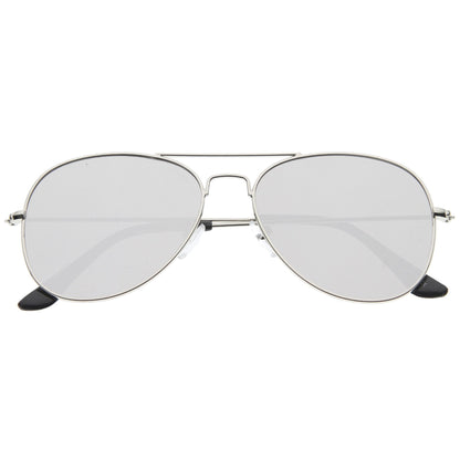 Modern Flat Lens Wire Metal Aviator Sunglasses A174