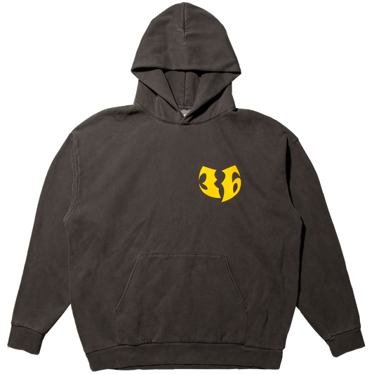 Wu-Tang Clan Officially Licensed 36 Logo Hoodie Black
