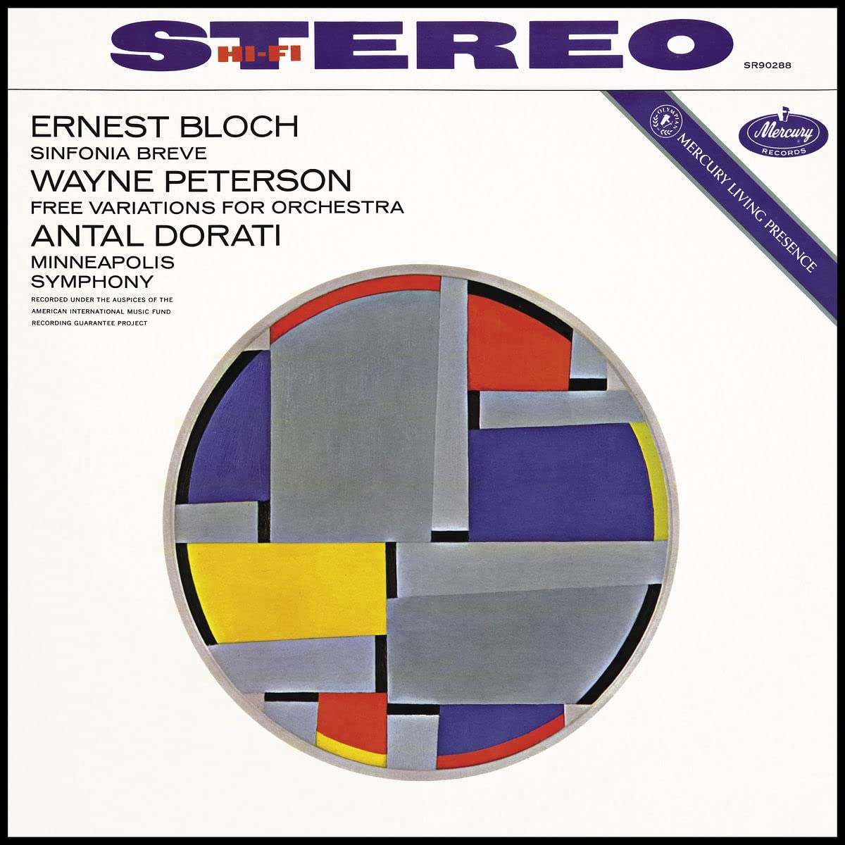 Bloch / Peterson / Dorati / Minneapolis Symphony - Bloch: Sinfonia Breve / Peterson: Free Variations [LP] Vinyl Record Album Cover