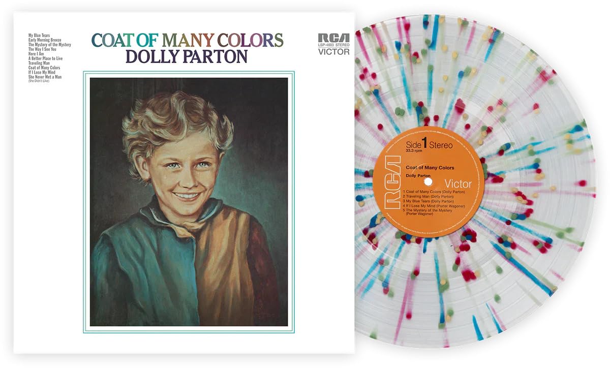Dolly Parton - Coat Of Many Colors [Colored Vinyl] (Spla) (Hol) Vinyl Record Album Cover