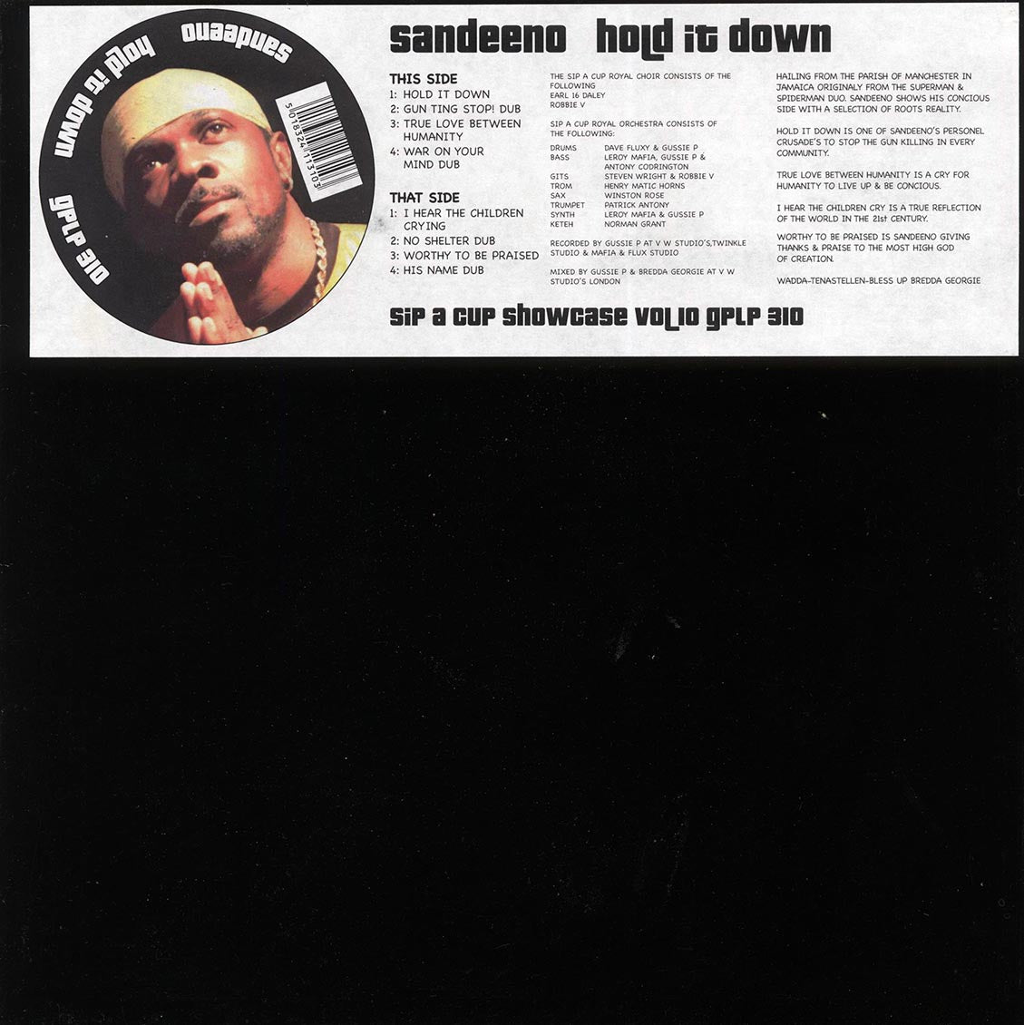 Sandeeno - Hold It Down (2009 FIRST PRESS) (orig. press) Vinyl Record