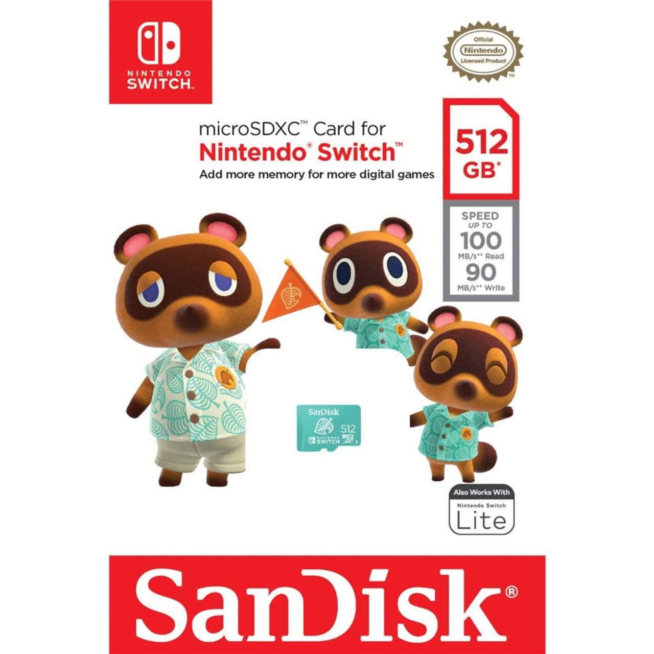 SanDisk - Switch MicroSDXC Card: 512GB Leaf - SanDisk