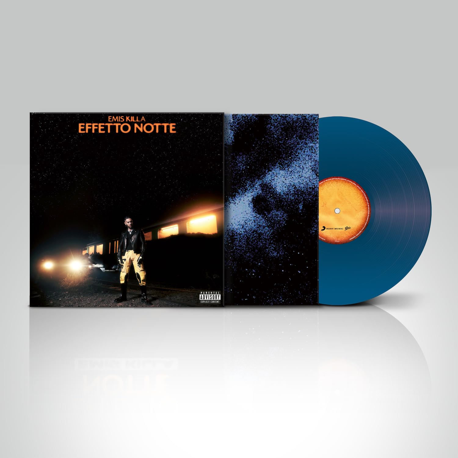 Emis Killa - Effetto Notte (Blue) [Colored Vinyl] [Limited Edition] [180 Gram] (Ita) Vinyl Record Album Cover