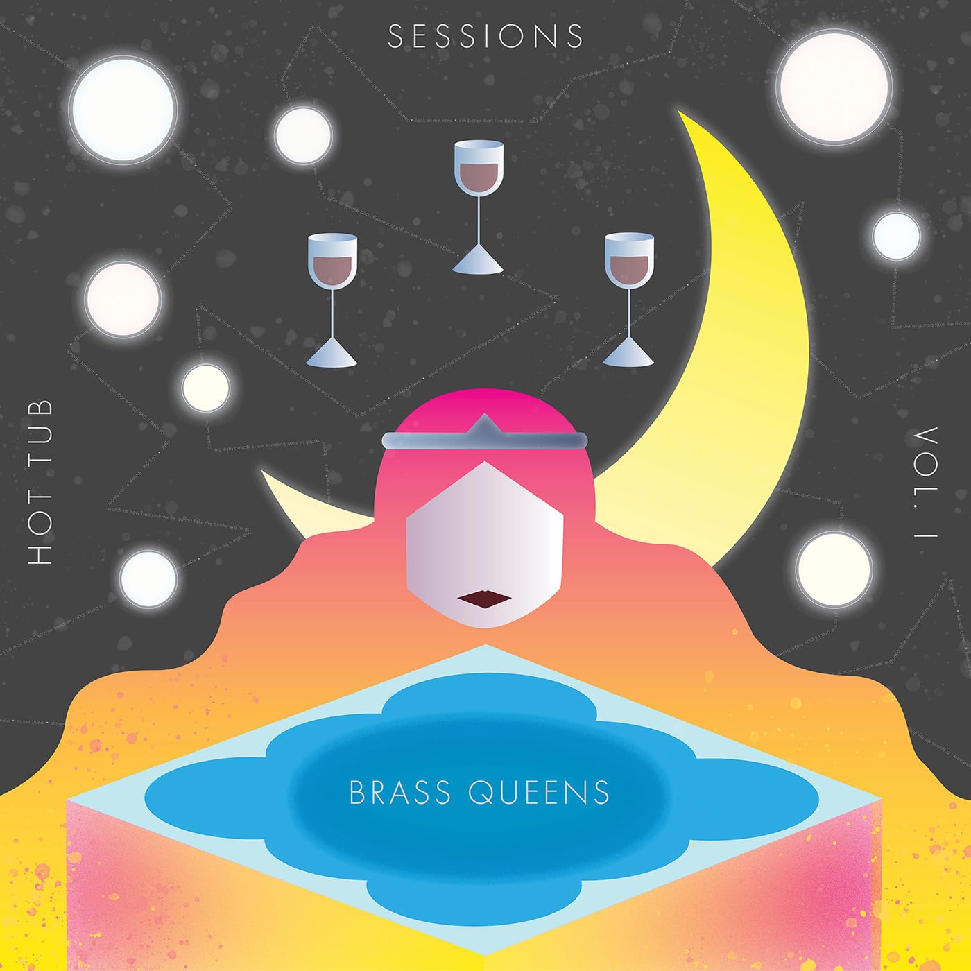 Brass Queens - Hot Tub Sessions 1 [LP] Vinyl Record Album Cover