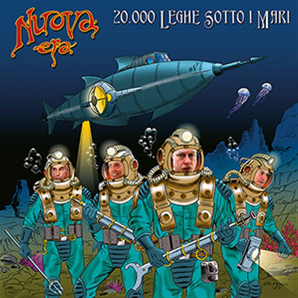 Nuova Era - 20000 Leghe Sotto I Mari (Blue) [Colored Vinyl] [Limited Edition] (Ita) Vinyl Record Album Cover