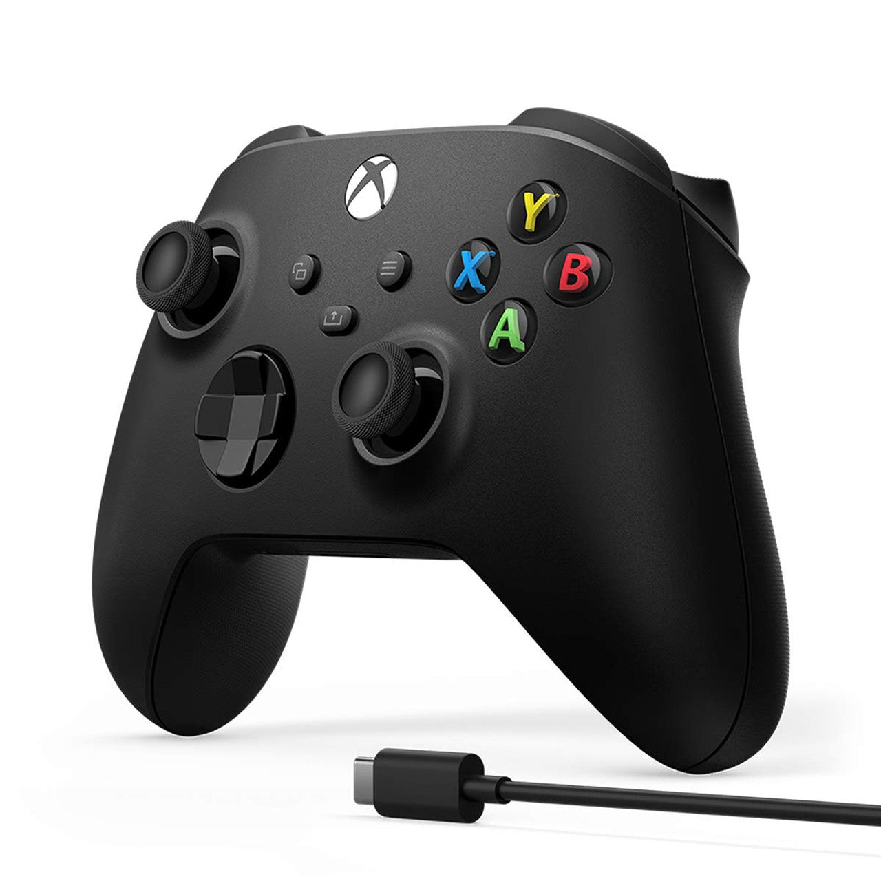 Microsoft - Xbox Wireless Controller: Carbon Black w/ USB-C: Black - Microsoft