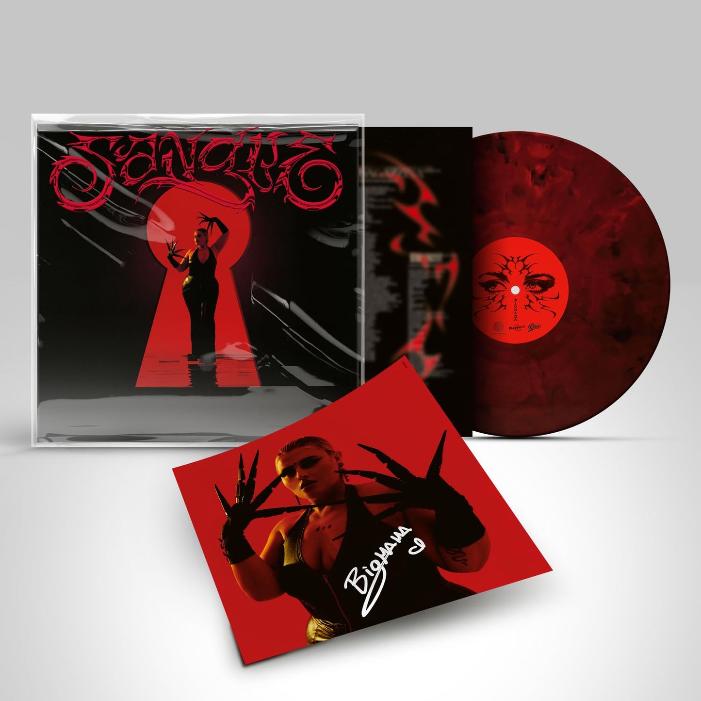 Bigmama - Sangue - Autographed Marble Colored Vinyl [LP] Vinyl Record Album Cover