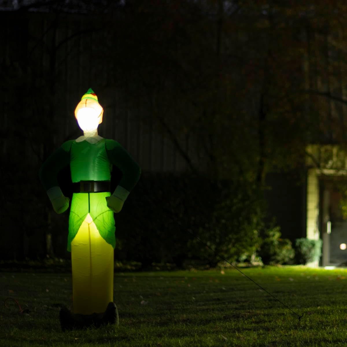 Buddy The Elf Indoor/Outdoor Xmas Light Up Inflated Yard Holiday Decoration