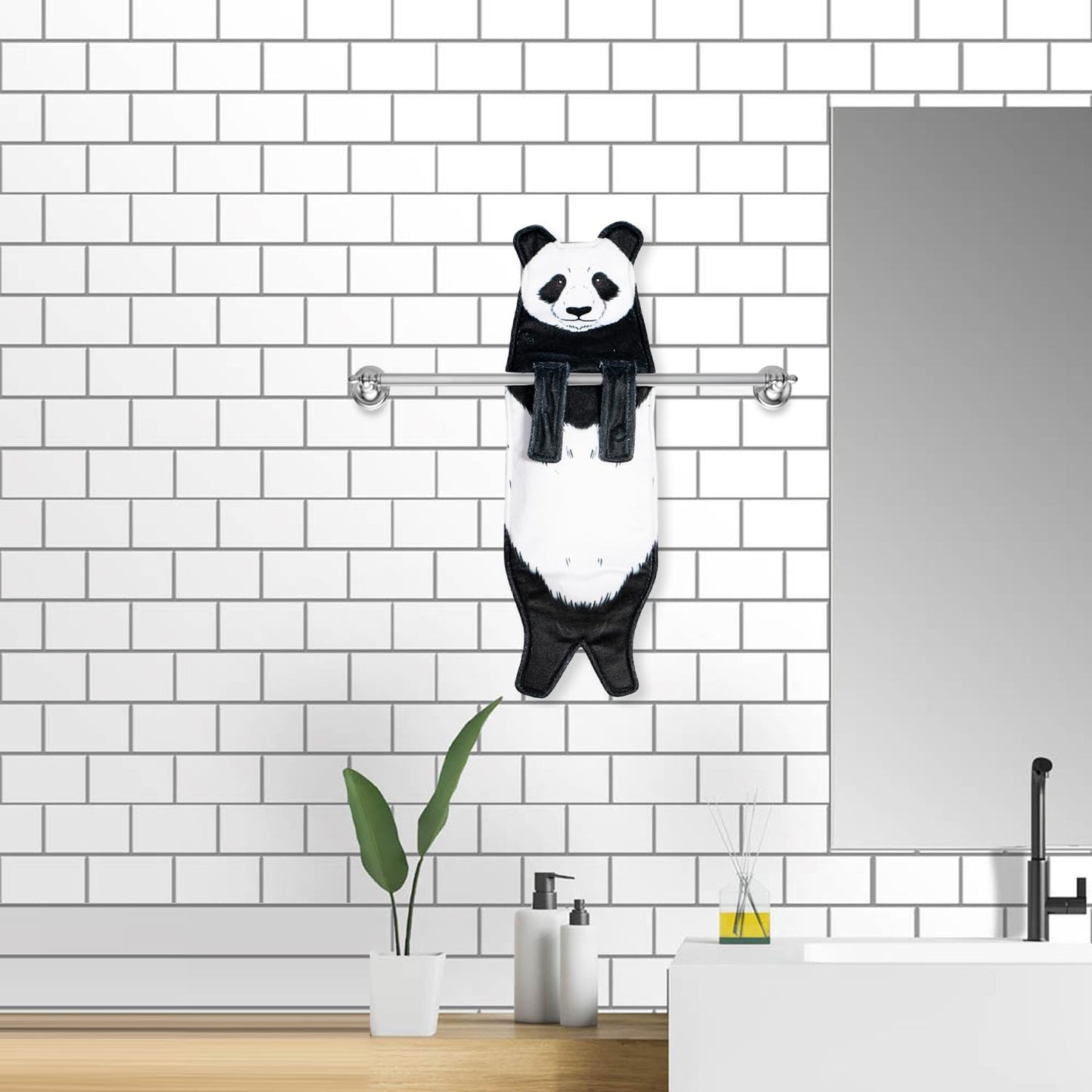 Animal Funny Themed Hanging Hand Towels for Bathroom & Kitchen – Soft Decorative Face Washcloths with 10 Cute Designs