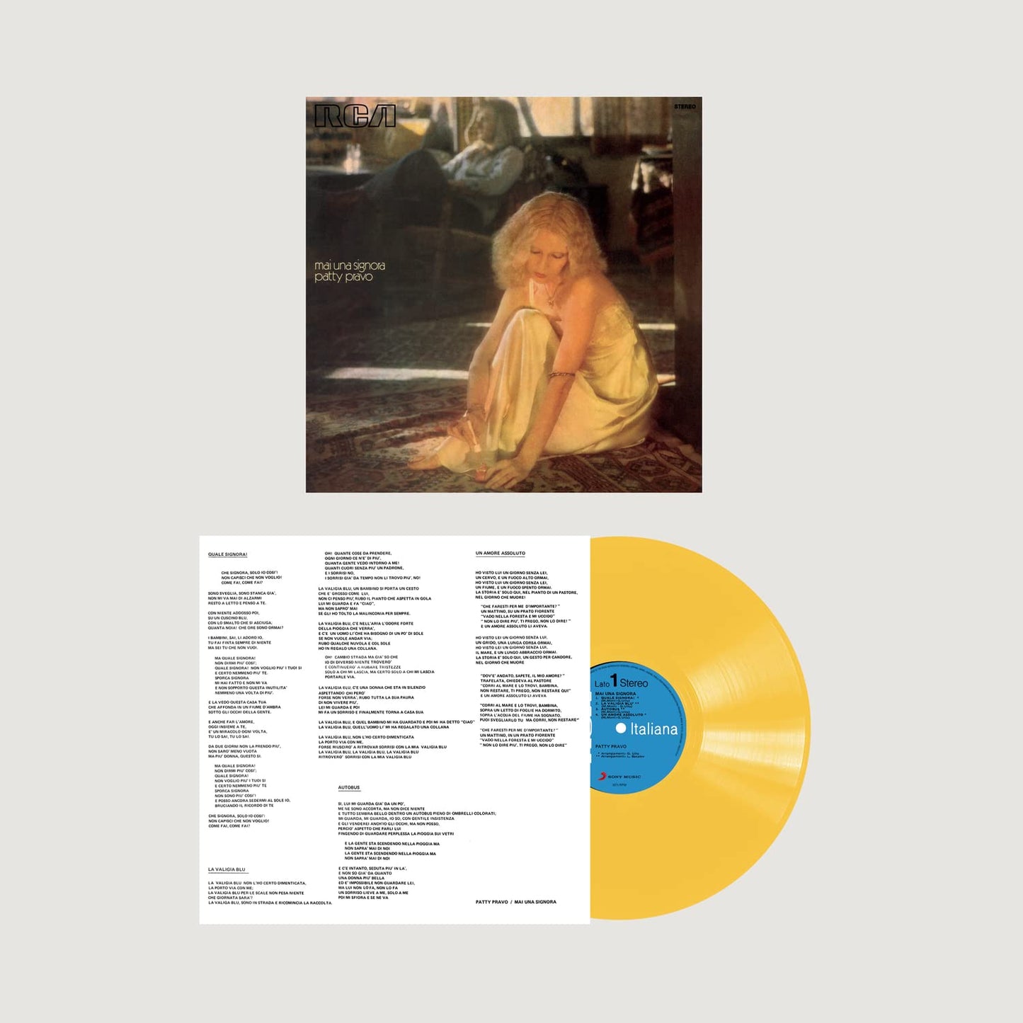 Patty Pravo - Mai Una Signora [Colored Vinyl] [Limited Edition] [180 Gram] (Ylw) (Spla) Vinyl Record Album Cover