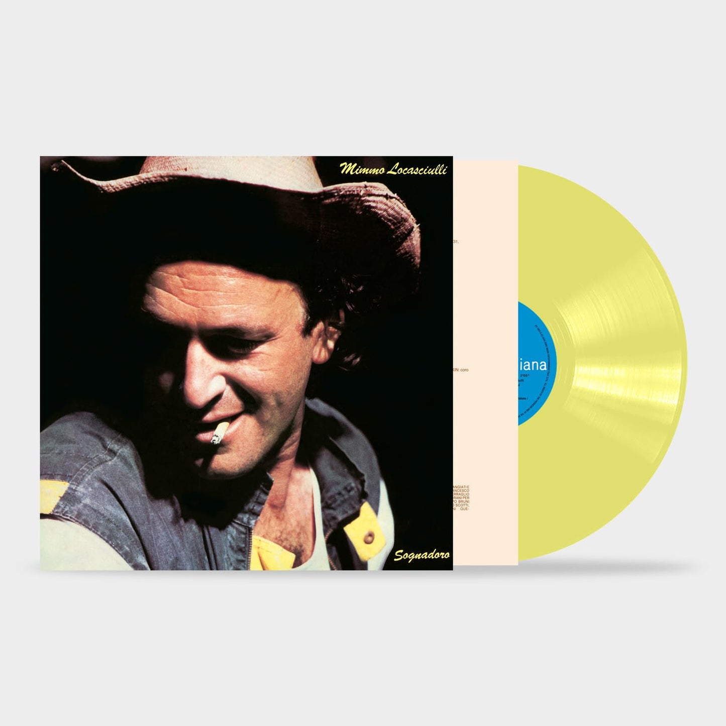 Locasciulli, Mimmo - Sognadoro - Autographed Yellow Colored Vinyl [LP] Vinyl Record Album Cover