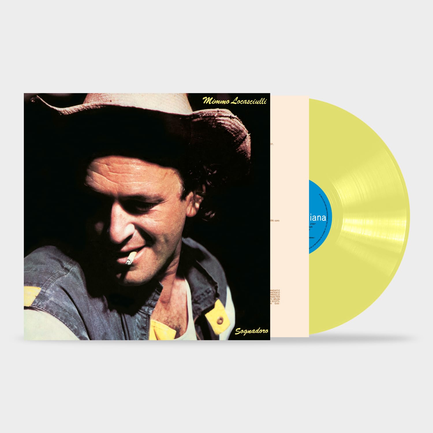 Locasciulli, Mimmo - Sognadoro - Autographed Yellow Colored Vinyl [LP] Vinyl Record Album Cover