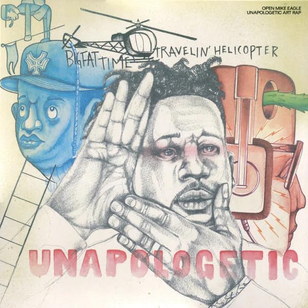 Open Mike Eagle - Unapologetic Art Rap - Blue Colored Vinyl [LP] Vinyl Record Album Cover