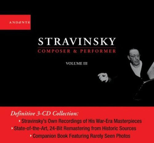 the album cover for I. STRAVINSKY - Composer & Performer 3 (W/Book) (Box)