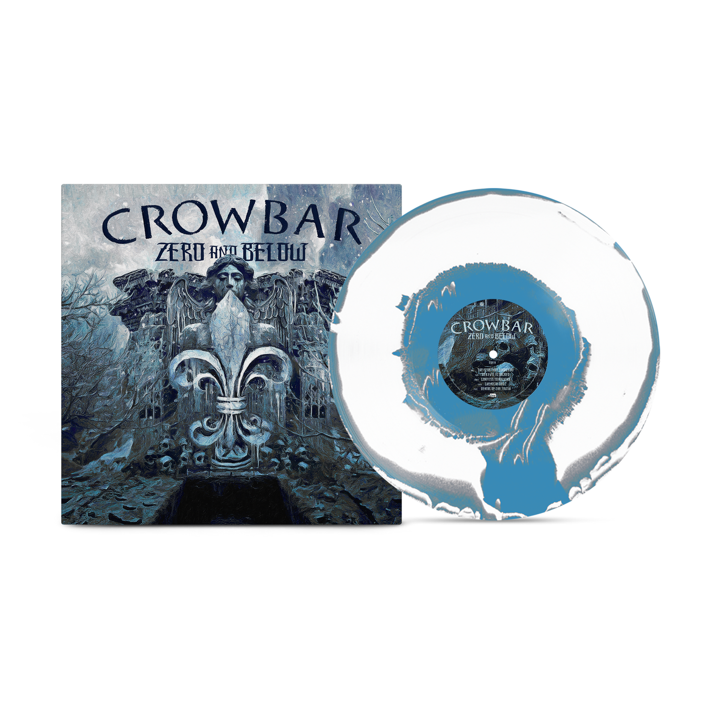 Crowbar  - Zero And Below Aside Bside Sky Blue, Grey & White Vinyl Record