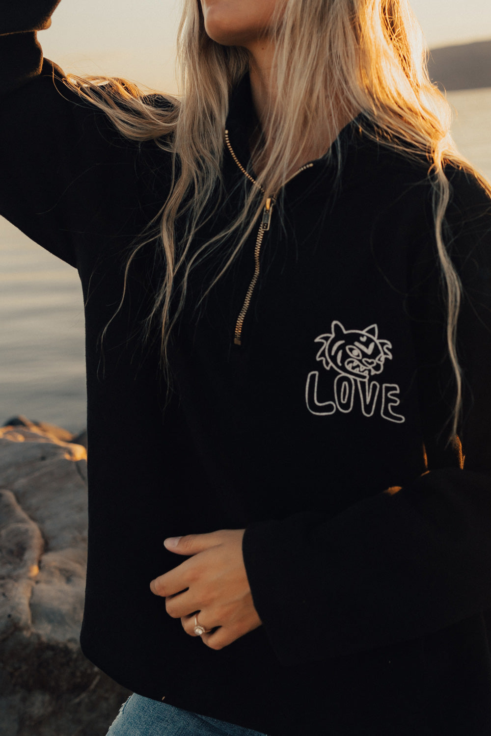 Upcycle Love Zip Sweatshirt