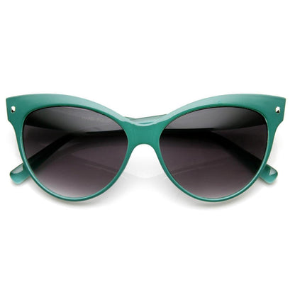 High Pointed Tip Inset Frame Oversize Cat Eye Sunglasses 8462