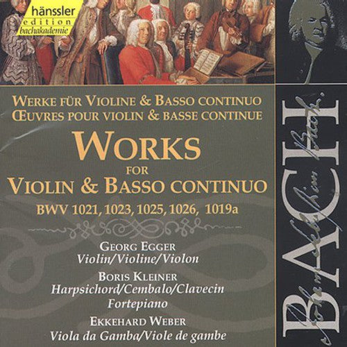Bach / Egger / Kleiner / Weber - Sonatas For Violin & Basso Continuo 123 - Music CD