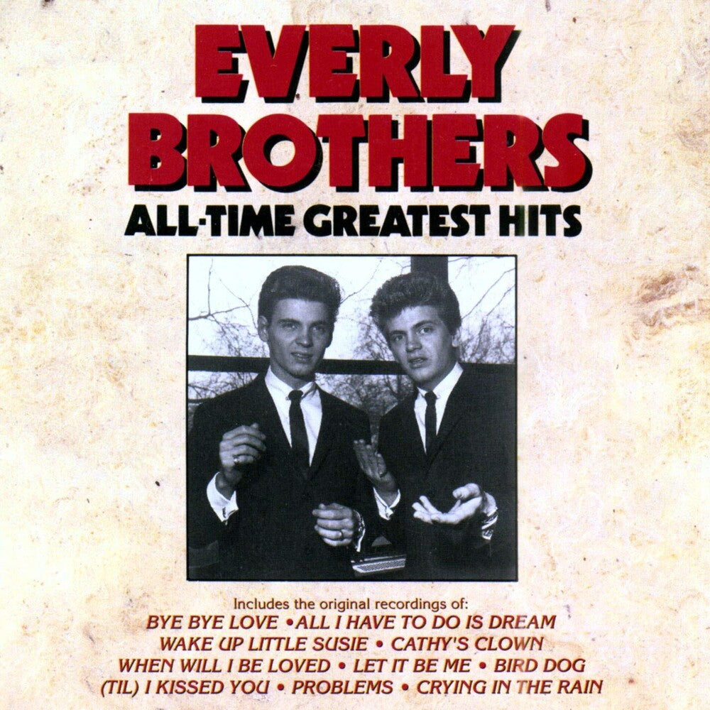 the album cover for The Everly Brothers - All Time Greatest Hits