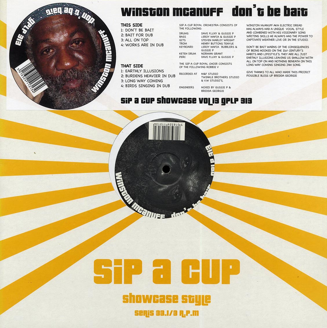 Winston McAnuff - Don't Be Bait (2011 FIRST PRESS) (orig. press) Vinyl Record