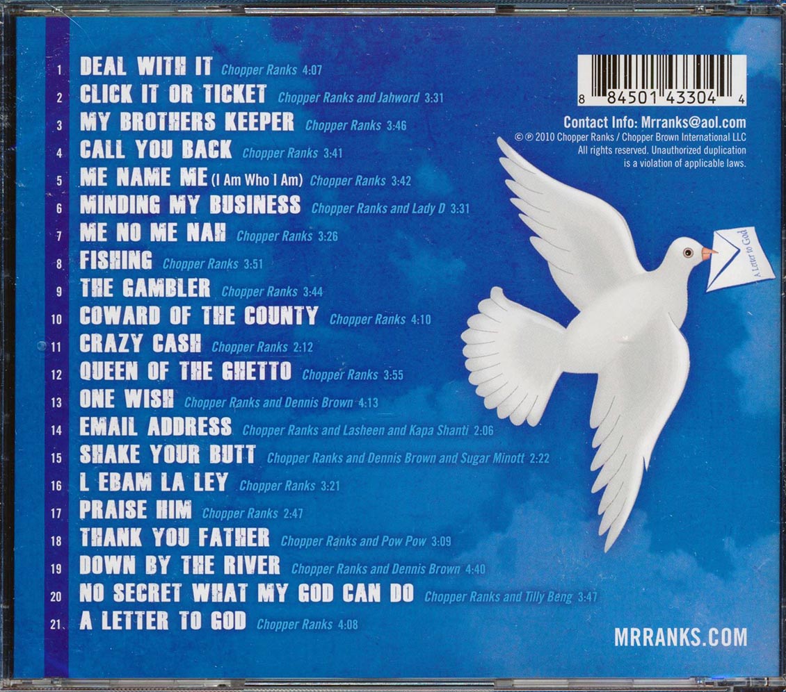 Chopper Ranks - Deal With It: A Message By Chopper Ranks (21 tracks) Music CD