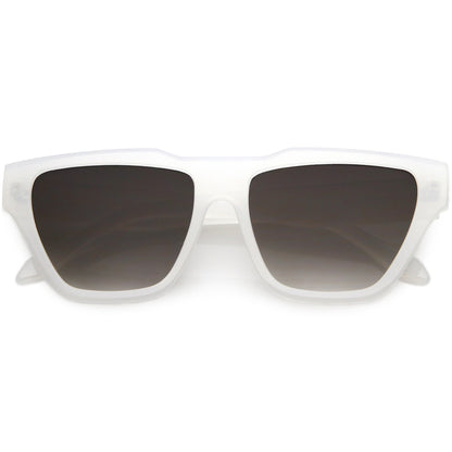 Retro Modern Horned Rim Flat Top Square Aviator Sunglasses C920