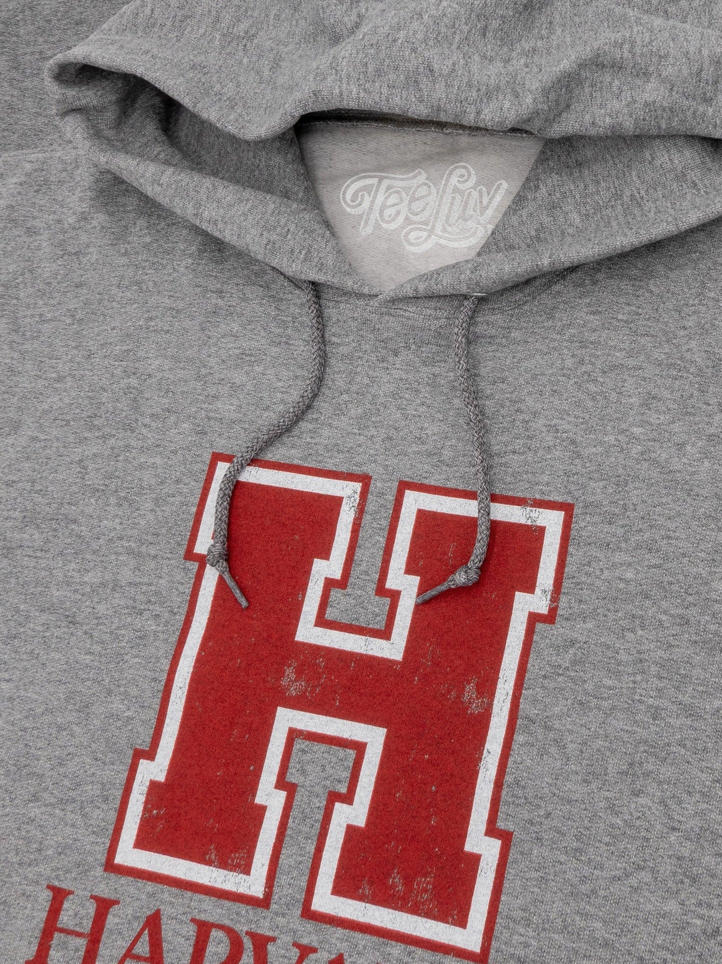 Harvard University H Logo Hooded Sweatshirt Hoodie Officially Licensed - Oxford Gray