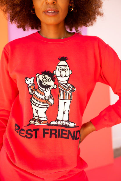 Best Friends Sesame Street Womens Sweatshirt Red