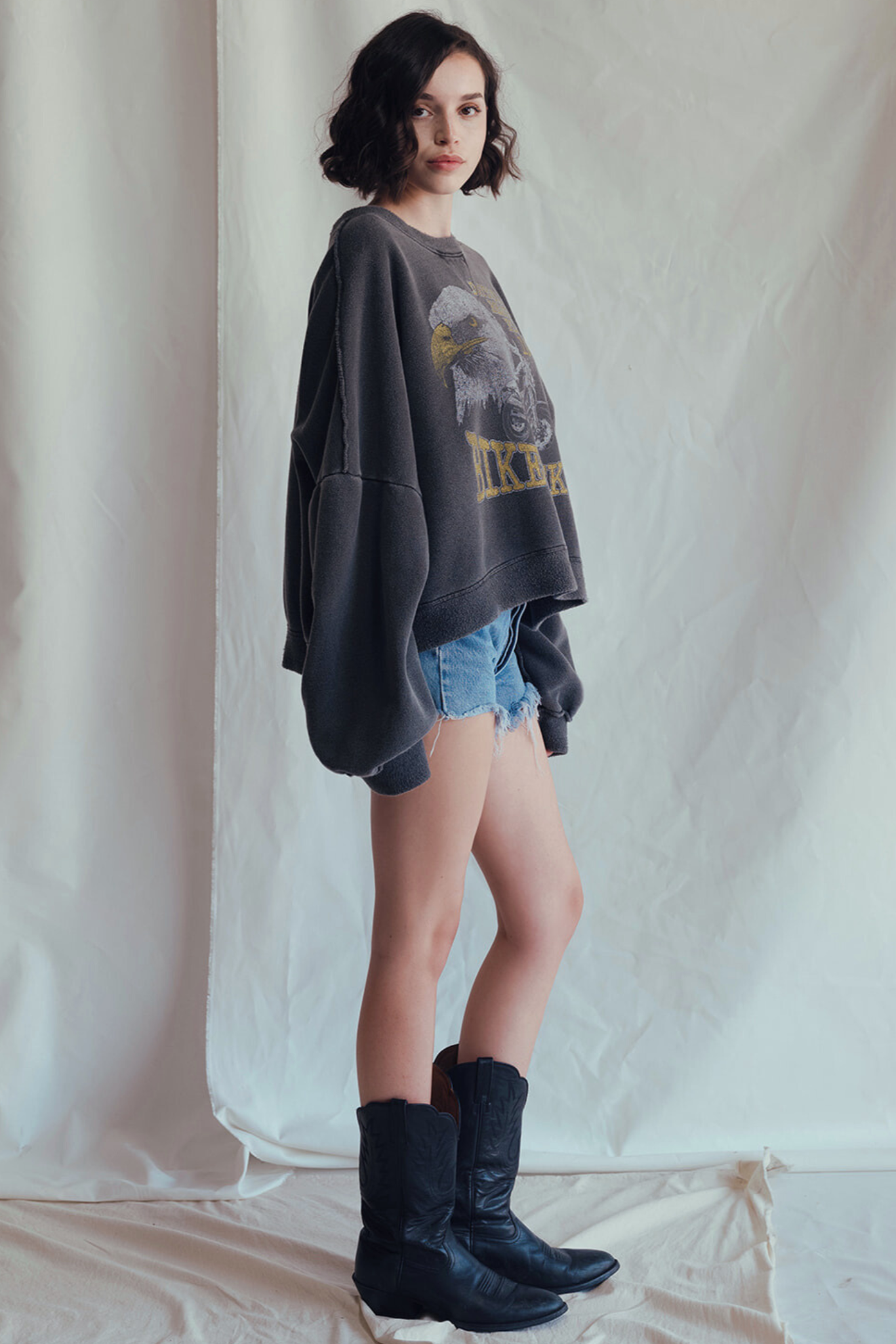 Daytona Beach Fla 1977 Bike Week Womens Sweatshirt Vintage Black