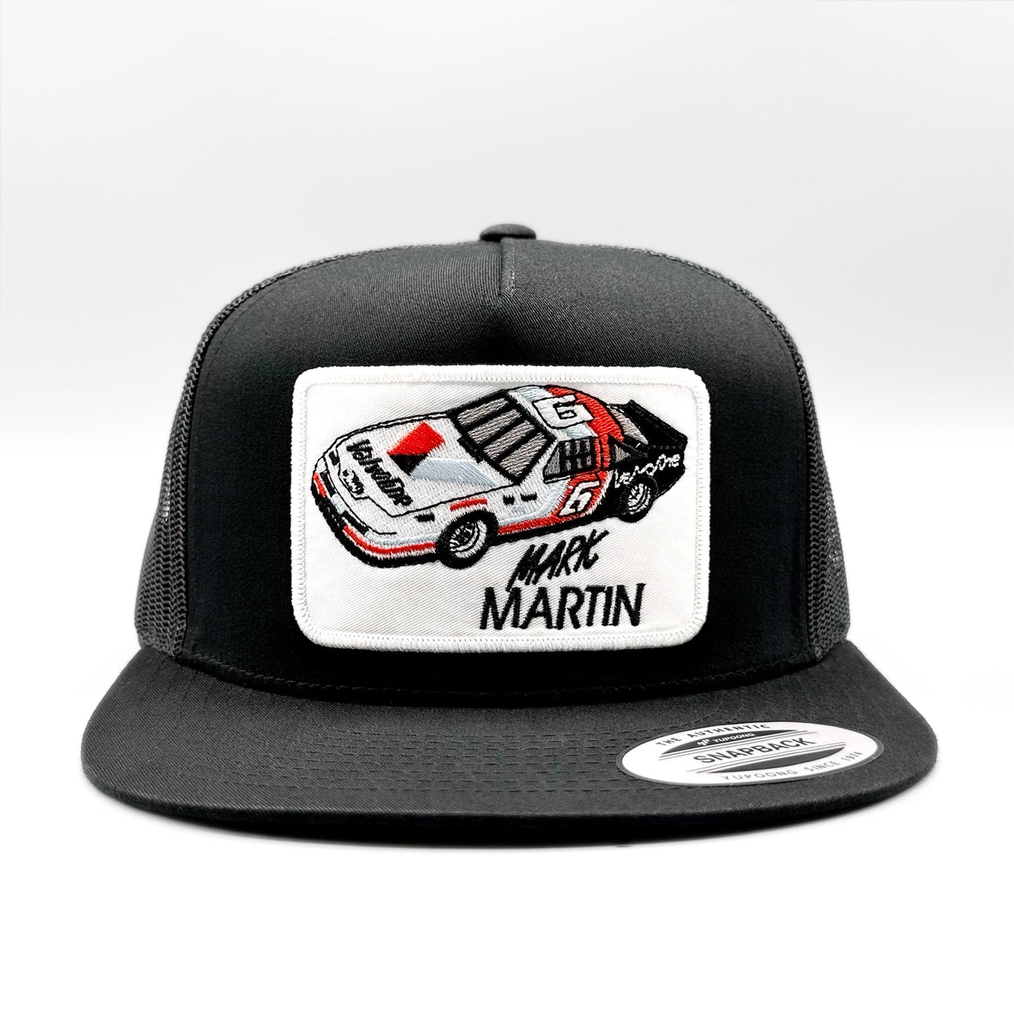 Mark Martin Nascar Racing Snapback Trucker Hat Black