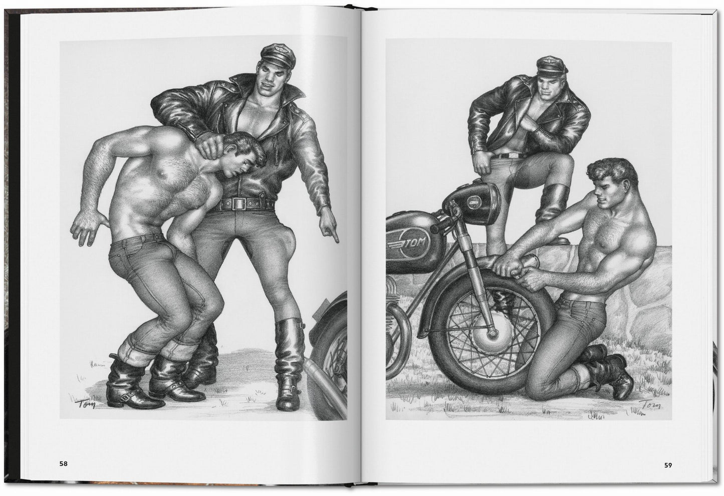 The Little Book of Tom. Bikers (German, French, English) Book