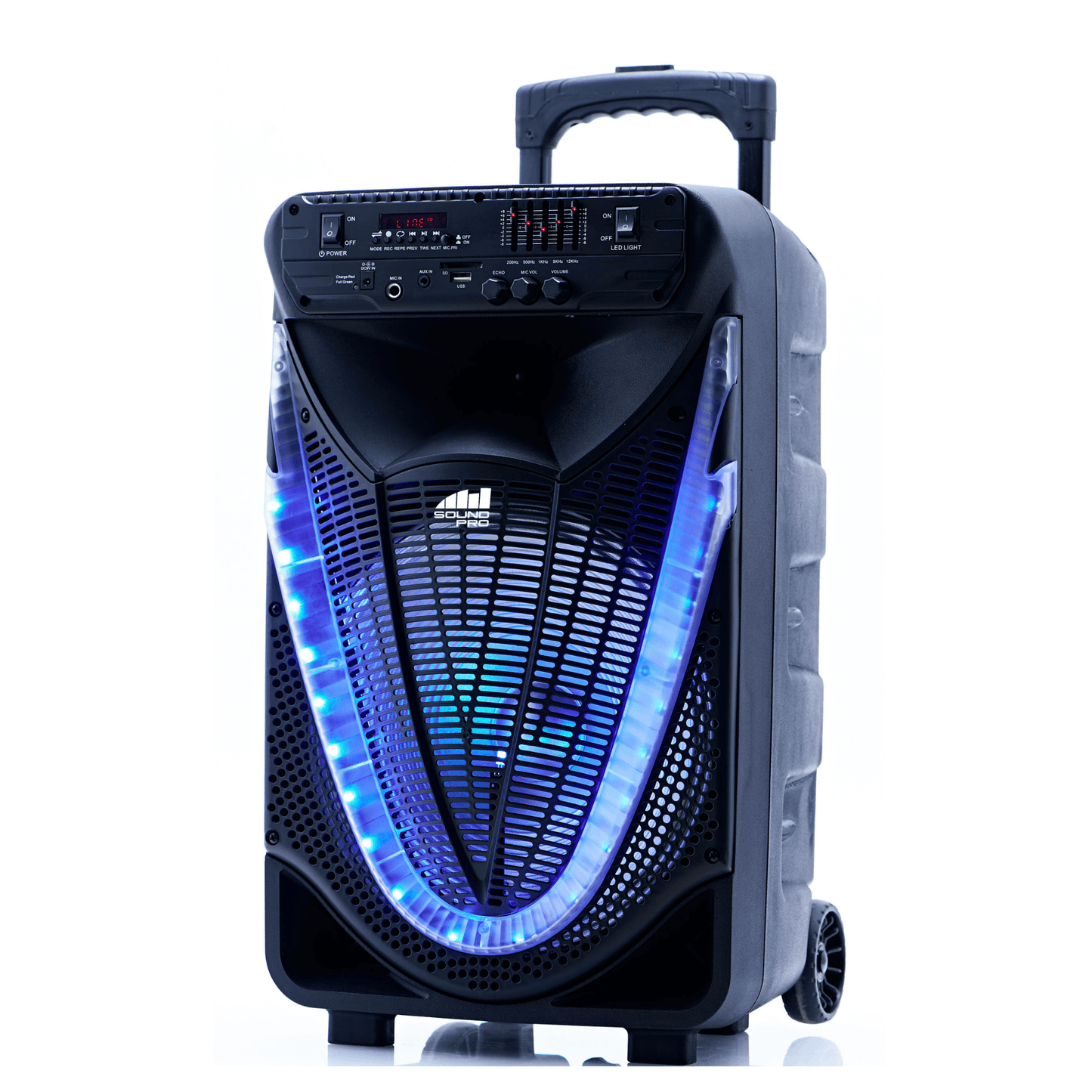 Portable 12 inch Bluetooth Party Speaker with Disco Light