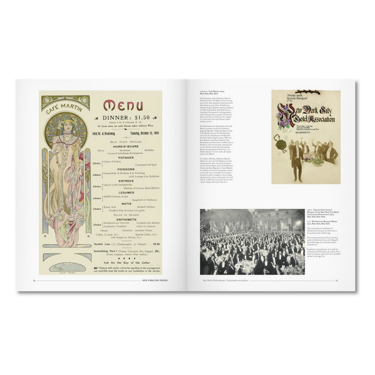 Menu Design in America (German, French, English) Book