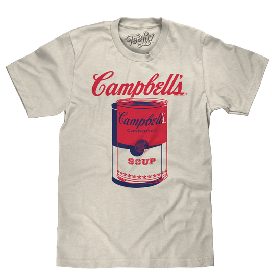 Retro Campbell's Soup Can Mens T Shirt Officially Licensed Oatmeal Heather