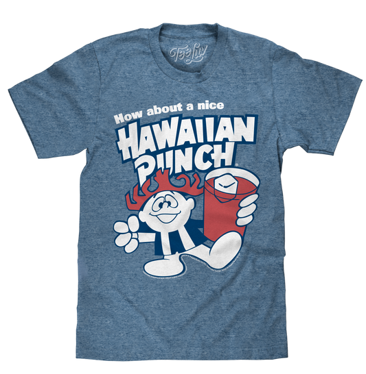 How About a Nice Hawaiian Punch Retro Punchy Mens T Shirt Officially Licensed Cabo Blue