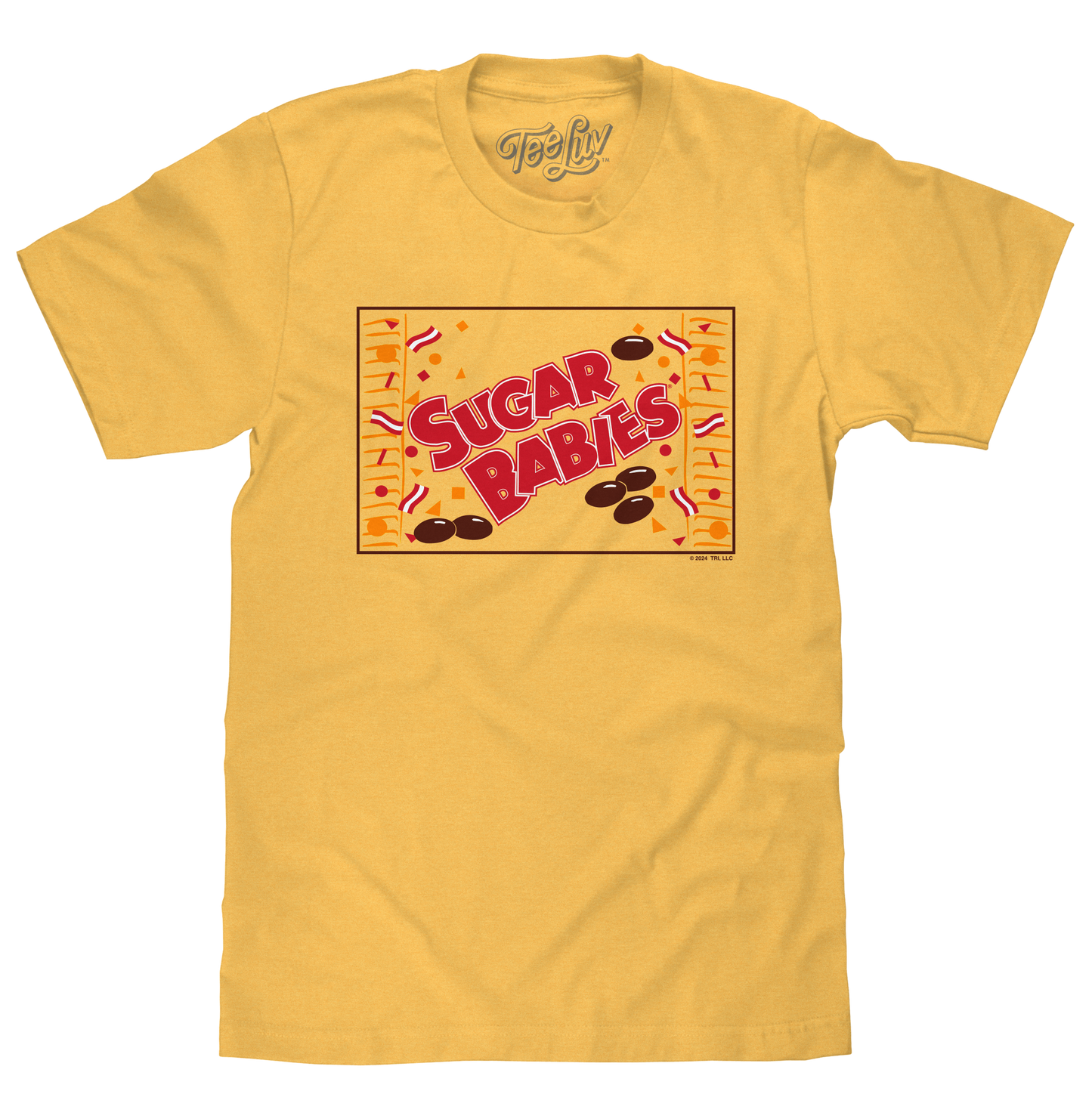 Sugar Babies Caramel Candy Mens T Shirt Officially Licensed Banana Yellow