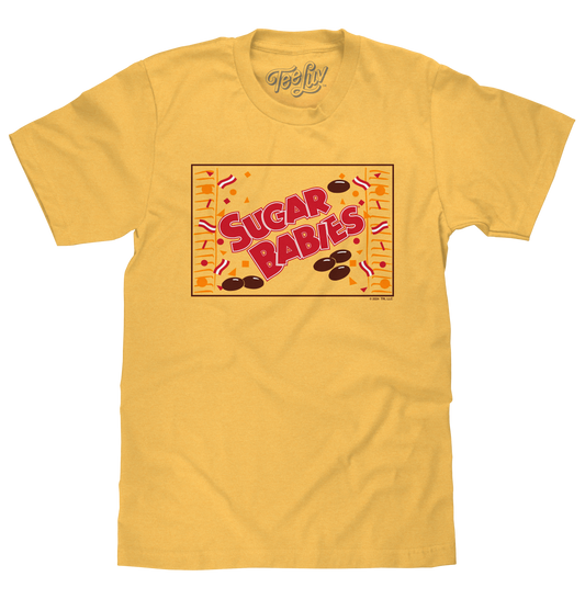 Sugar Babies Caramel Candy Mens T Shirt Officially Licensed Banana Yellow