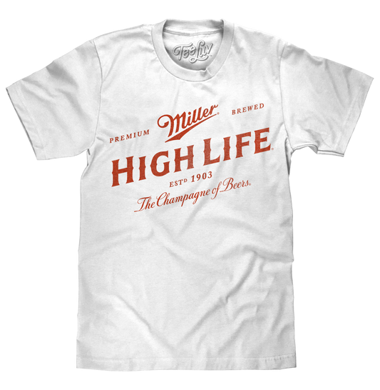 Miller High Life Beer Mens T Shirt White Officially Licensed