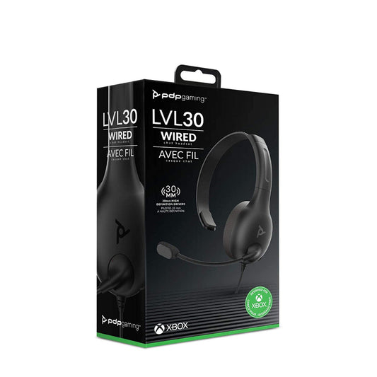PDP - Xbox Wired Chat Headset LVL30 Black - PDP