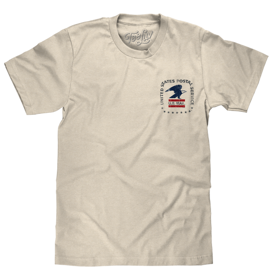 USPS United States Postal Service Mail Eagle Mens T Shirt Officially Licensed Cream