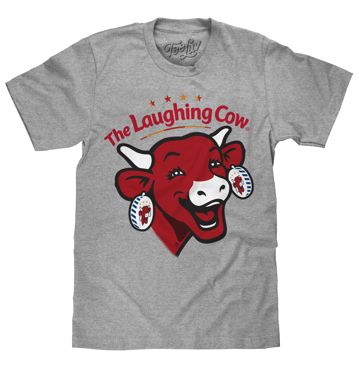 The Laughing Cow Cheese Logo Mens T Shirt Officially Licensed Athletic Gray Heather