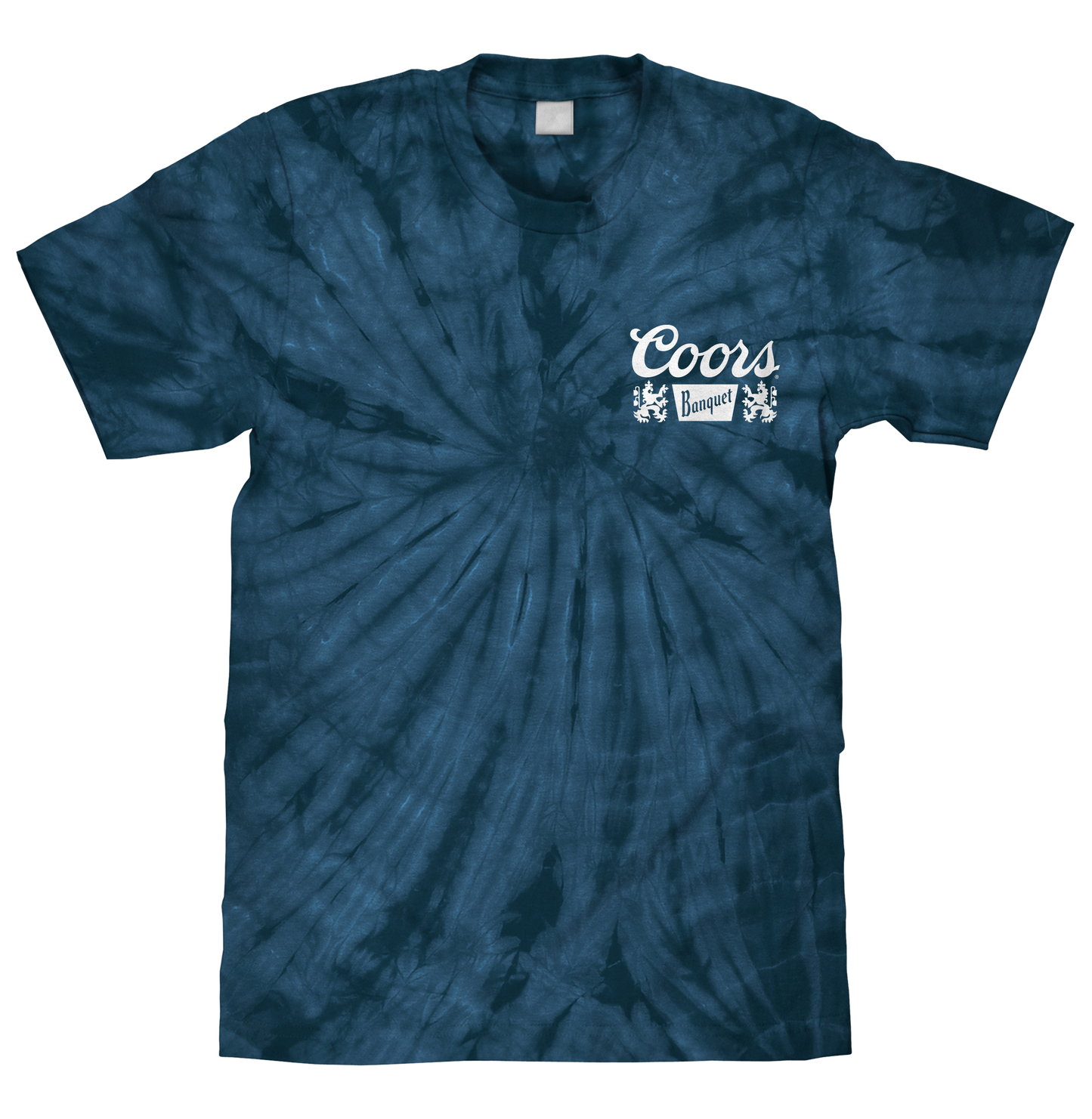 Coors Banquet Beer Logo Mens T Shirt Officially Licensed Navy Spider Tie Dye