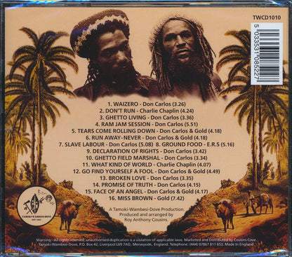 Don Carlos - Ghetto Living (With Gold, Charlie Chaplin) (remastered) Music CD