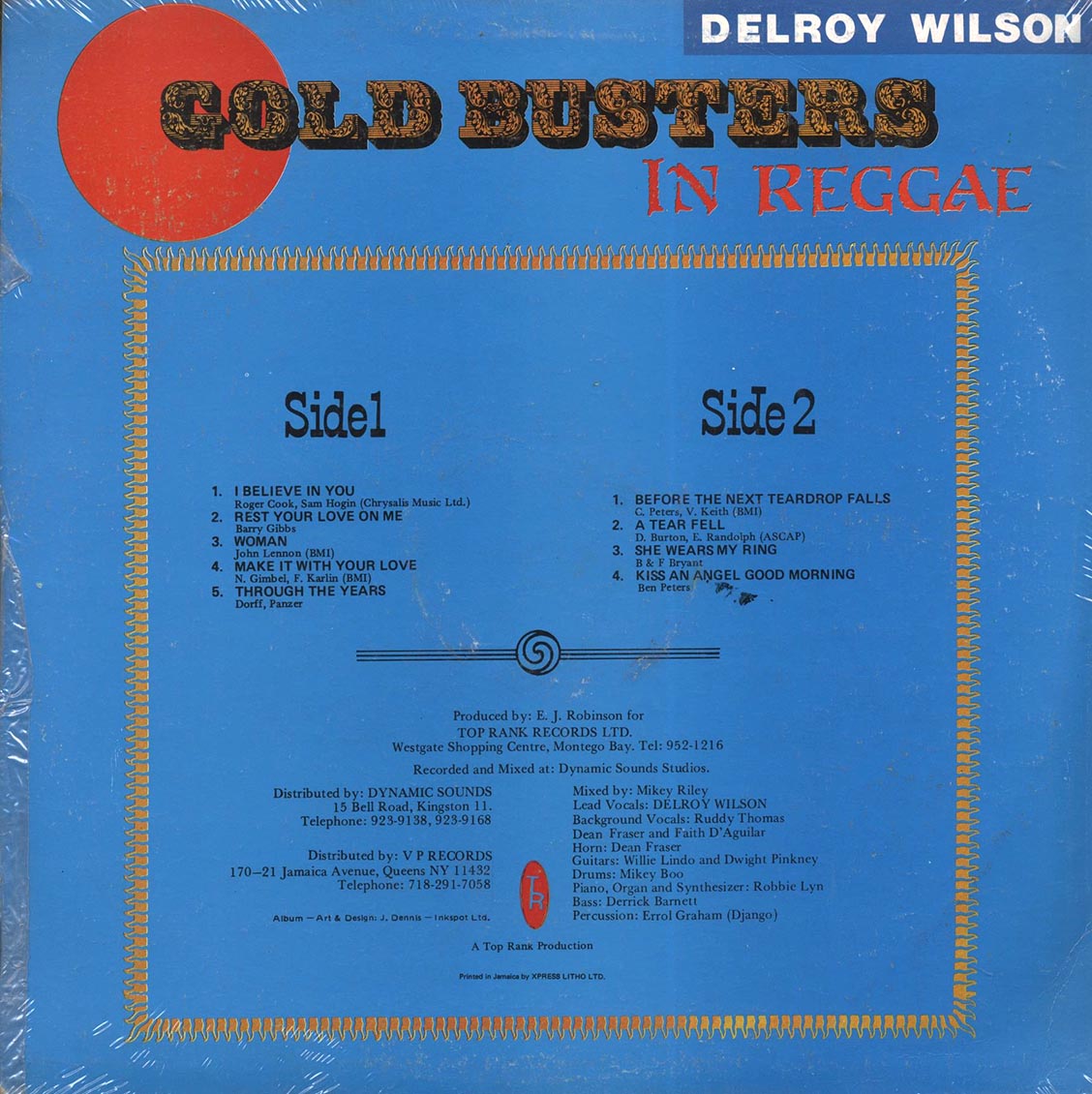 Delroy Wilson - Gold Busters In Reggae (Jamaica press) (orig. press) Vinyl Record